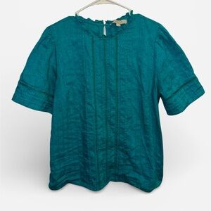 LOFT Turquoise Textured Top